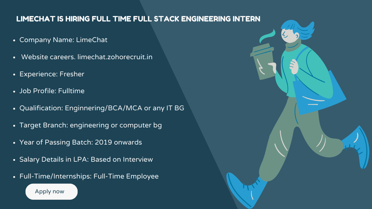 LimeChat Hiring Full time Full Stack Engineering Intern