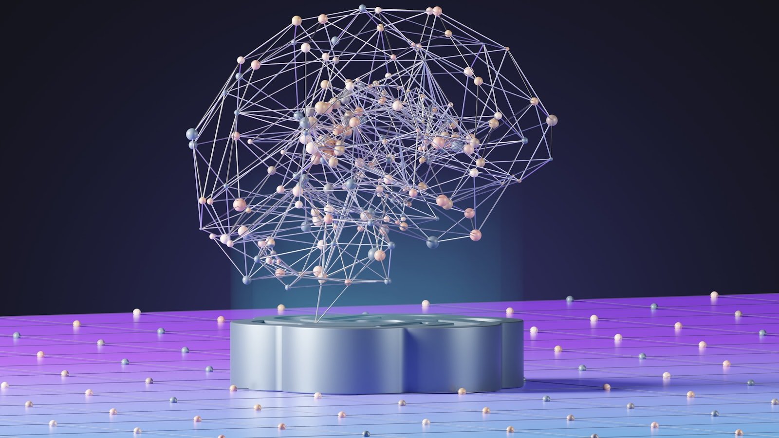 Abstract artificial intelligence neural network illustration